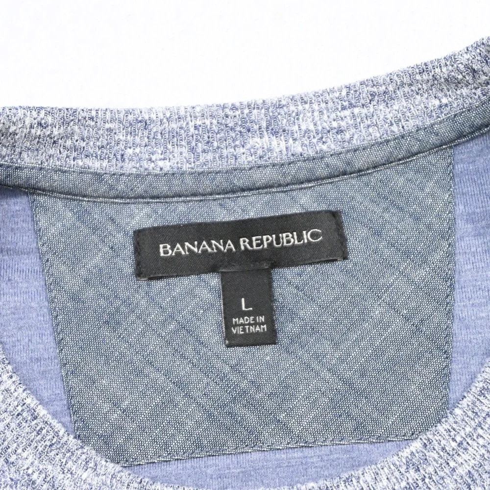Banana Republic Crew Neck Sweater Mens Large Blue‎ Viscose Long Sleeve Pullover